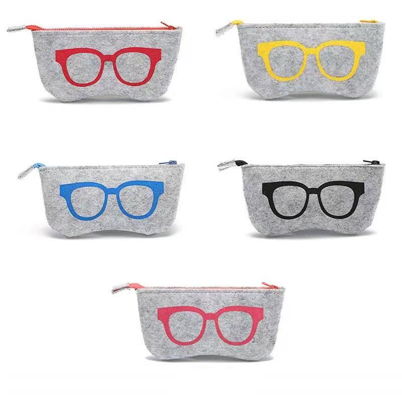 Small Irregular Shape Felt Glasses Pouch Good Protective Properties
