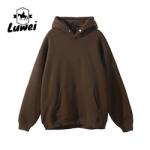 Oversized Thick Hip Hop Plain Sublimation Cropped Hoody Cotton Hooded Drawstring