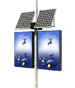 solar pole light box