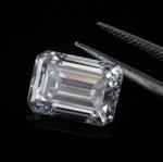 Lab Created Clear 1.5 Carat Moissanite Gemstones / Diamonds Moissanite Emeraldt