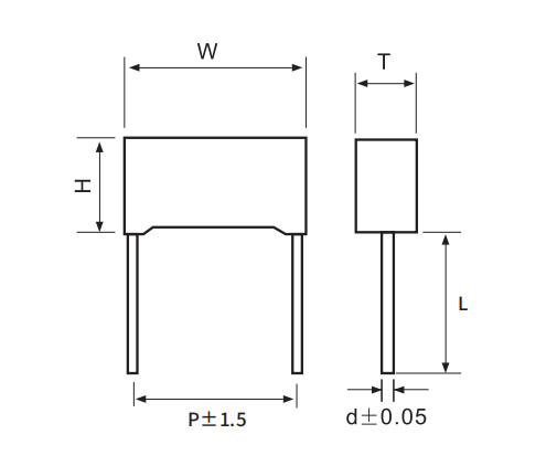 X2 105K AC 310V IUF MKP Safety Capacitor Kemet EMI Suppression Over Voltage Stress Withstanding