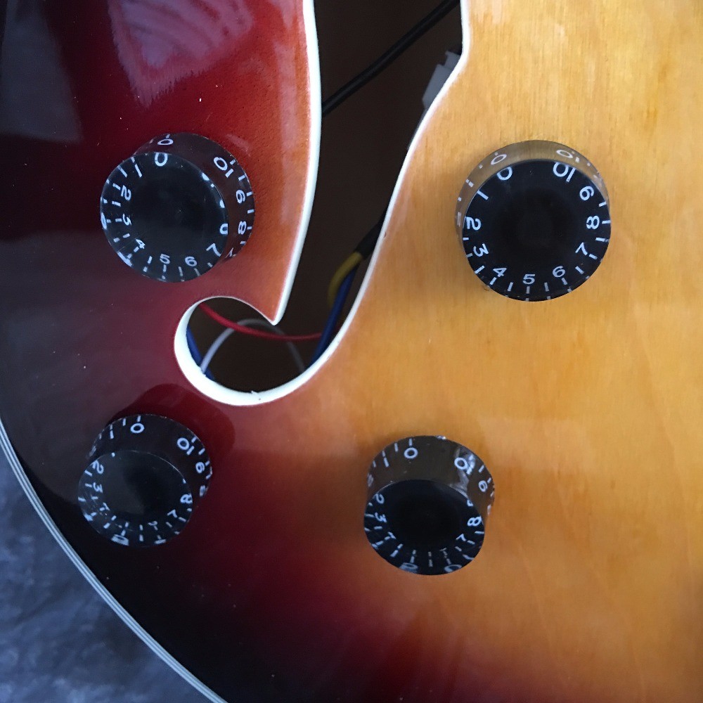 Vintage Sunburst L5 Electric Jazz Guitars with gold Hardware
