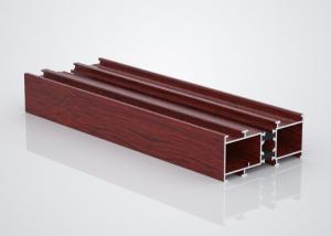 Quality Transfer Printing 6063 Aluminum Window Profile Oak Wood Grain Color wholesale