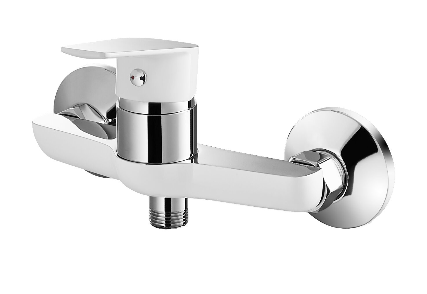 All Pressure Single Lever Shower Mixer Faucet Half Chrome Half White