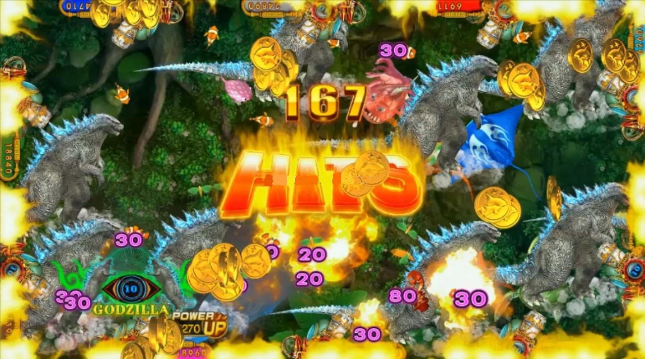 Fish Pinball Game Machine Ocean King 4 Plus Godzilla Vs Kong