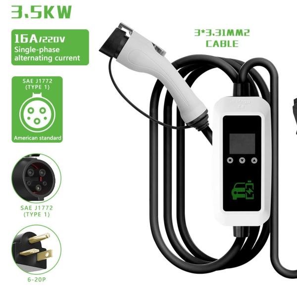 Energy Vehicle Charging American Standard 16A Output Current EV Car Charger 3