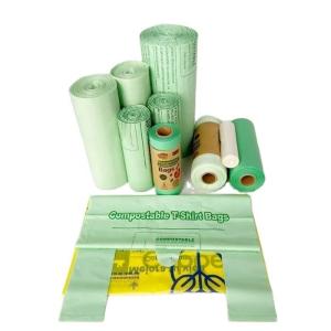 Quality Recycled Materials Cornstarch T-shirt Plastic Shopping Bag from with Custom Order wholesale