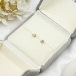 5 Pairs Per Set Gold Earrings Jewelry Shiny Crystals 316 Stainless Steel Bar