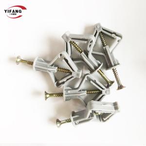 Quality Durable Drywall Rawl Plugs , Winged Plastic Anchors For Brick Anti Corrosion wholesale