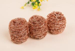 Quality Gold Color Copper Scouring Pads Easy Carrying With Strong Cleaning Power wholesale