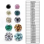 Forever Brilliant Moissanite Diamond 1 Carat Round Diamond Cut Light Champagne