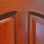 PU Painting Solid Wood Carved Doors 88cm Width Interior Wooden Door