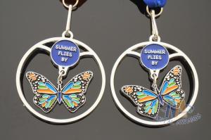 Quality Eco - Friendly Raw Material Cut Out Medals With Sublimated Ribbon wholesale