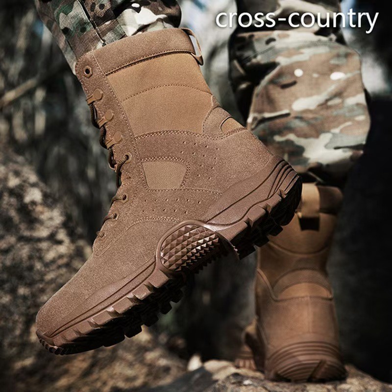 Tactical Desert Boots Mid High Large Size Hiking Rescue Combat Boots