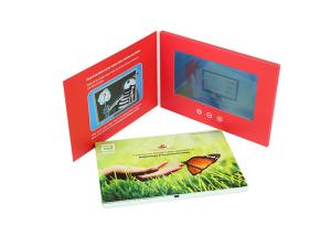 A5 7 Inch Advertising LCD Promotional Video Card Book With Customized Printing