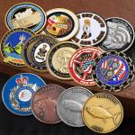 Zinc Alloy Enamel Military Coins Plated Gold 3D