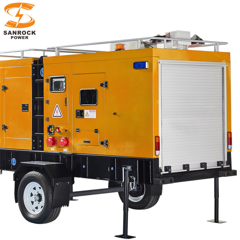 1500r/Min Mobile Sewage Pump Electric 80KW Portable Trailer Mounted Diesel Water Pump