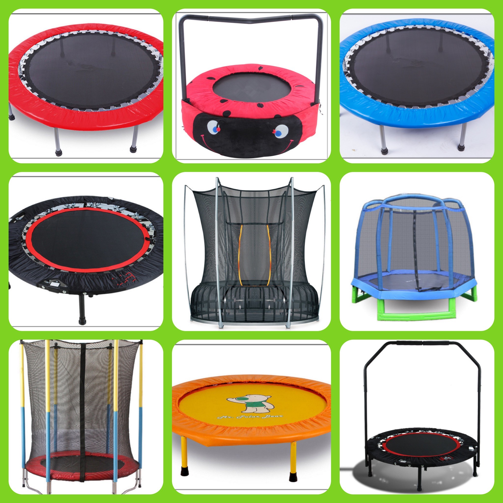 China Manufacture Gymnasitc Small Trampoline for Children & Adults/ MIni Fitness Jumping Bed