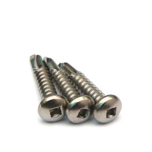 Quality Robertson Square Socket Wood To Metal Self Drilling Screws Pan Head Stainless Steel 410 wholesale