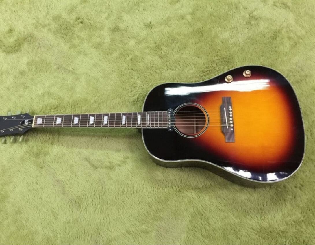 2018 New vintage Chibson G160e acoustic guitar sunburst John Lennon