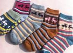 Christmas deer patterned design cosy cotton thick winter dress socks for women