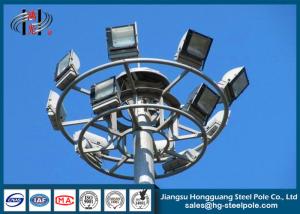 Quality Airport Lighting Polygonal Flood Light Poles , Industrial Lamp Post wholesale