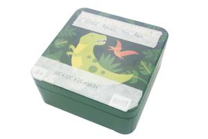 Quality 105X105X35mm Square PMS CMYK Food Tin Box With Lid wholesale