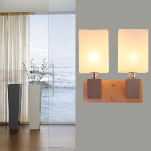 Quality Satin Nickel finish 100-240v Japanese style wood lighting fixture natural wood wall lamp wholesale