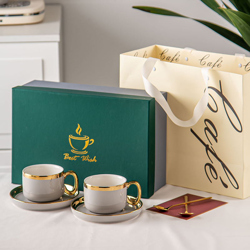 Classic Porcelain Cup And Saucer Set Coffee Tea Cup With Plate Father'S Day Gift Ideas