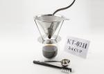 LFGB Certificate Coffee Maker Gift Set Stainless Steel Coffee Cone Fold Edge