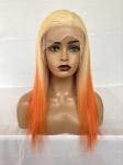 Beautiful ombre color lace wig in stock colorful wig for summer lace frontal wig