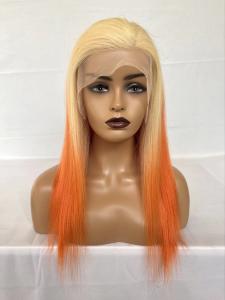 Quality Beautiful ombre color lace wig in stock colorful wig for summer lace frontal wig wholesale