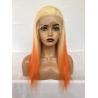 Buy cheap Beautiful ombre color lace wig in stock colorful wig for summer lace frontal wig from wholesalers