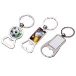 Decorative Sublimation Metal Keyrings With Bottle Opener European And American