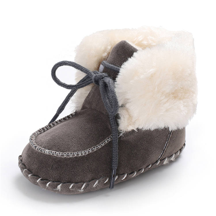 New style Velvet plush Lace-up 0-2 years boy and girl Outdoor baby boots