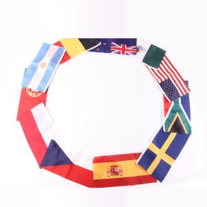 Quality Euro Cup Country Triangle Flag String Bunting Style Silk Printing wholesale