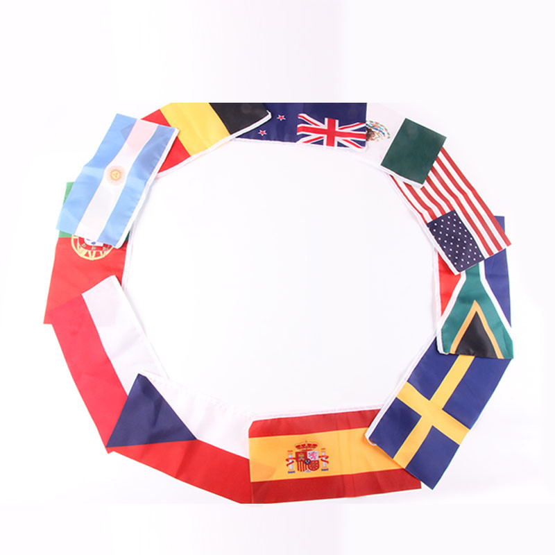 Sports And Games World Cup Flags Digital Printing Silk Printing