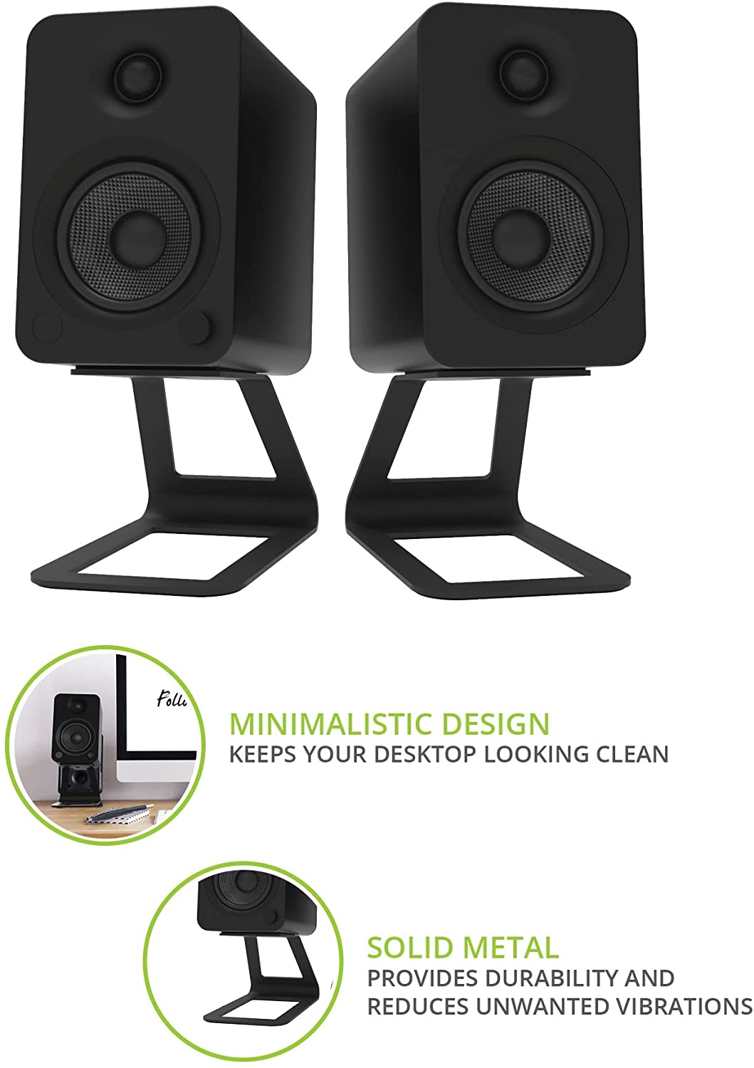 Small Medium Bookshelf Computer Speakers Multifunctional Metal/Aluminum Speaker Stands