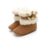 2019 winter Faux suede crowm Outdoor walking Princess toddler baby girl boots