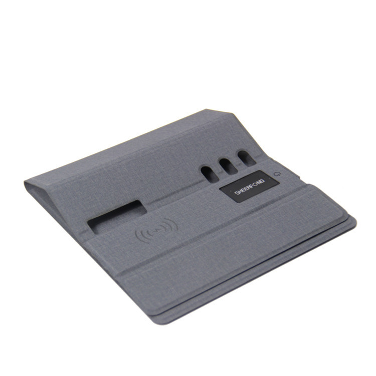 Multifunctional Foldable PU Leather Wireless Charging Mouse Pad Rectangle