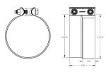 0.77 Pounds 3" Lap Joint Exhaust Band Clamp