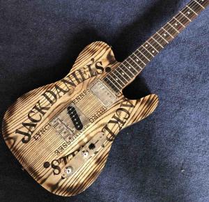 Quality Natural Wood Color Roasted Coke Electric Guitar wholesale