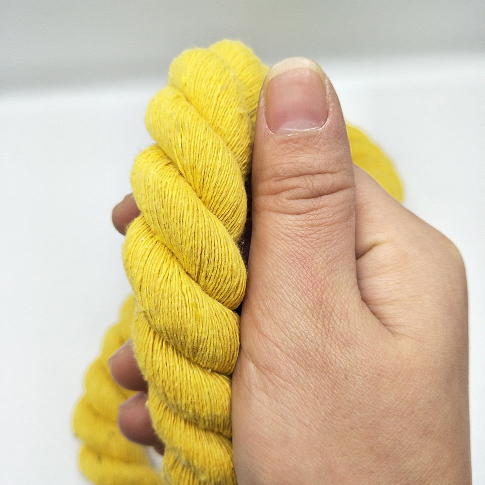 Rose 20mm Twisted Cotton Rope ISO14001 3 Strand Macrame Cord