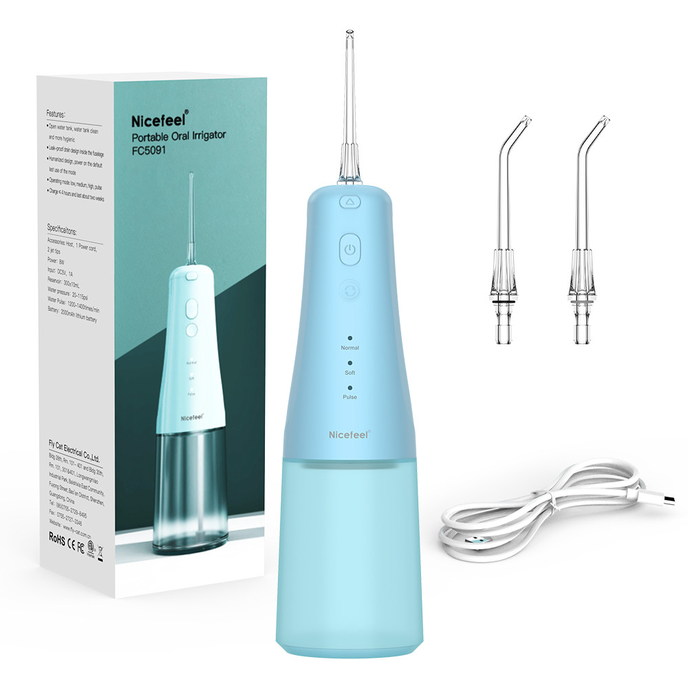 300ml Big Tank Electric Water Jet Cordless Water Flosser IPX7 Oral Irrigator
