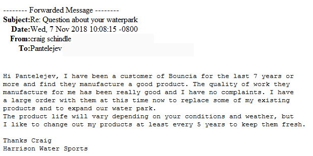 Bouncia inflatable water park