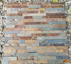 Quality 2-2.5cm Thickness Rust 150x600mm Interior Stacked Stone wholesale