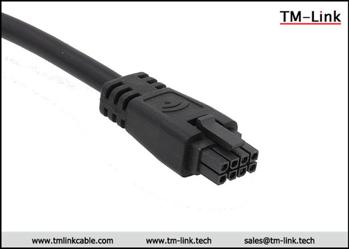 Molex 4.2mm pitch 8 pole custom cable assemby with black PVC Jacket