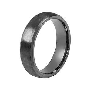 Quality 6mm Domed Round Side Contemporary Men's Wedding Rings Luxury Tantalum Mens Ring wholesale