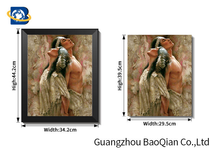 Framed 3d Pictures Of Skull , Stock 3d Wall Poster With Black Frame