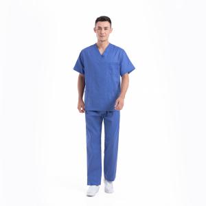 Quality Soft Cotton Fabric Scrub Suit Uniforms Short Sleeves wholesale